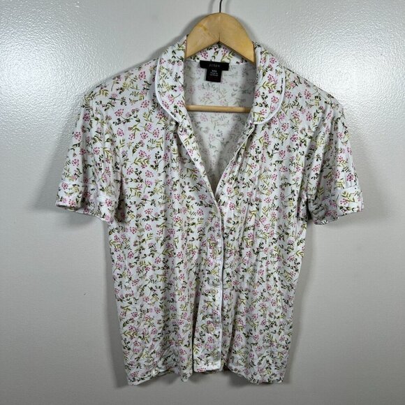 J.Crew Eco Dreamiest Short-Sleeve Pajama Set Size XXS Meadow Floral Lounge - Picture 2 of 14